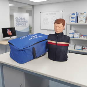 Simulador de RCP de medio cuerpo de PVC de alta simulación, realista, para compresión torácica, para práctica de primeros auxilios, escuela de medicina, entrenamiento de enfermería, CE - Product Image 4