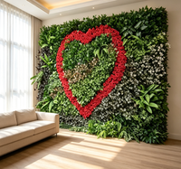 Panneaux de haie verticale décoratifs pour intérieur, en buis, plantes vertes, fausse herbe artificielle, mur végétal