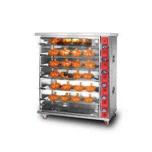 6 Rods Automatic Gas Chicken Grill Meat Machine