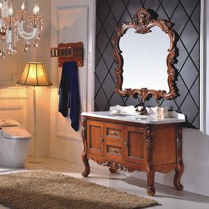 Kabinet Lantai Kamar Mandi Kayu Mewah Gaya Amerika Meja Rias Kayu Solid Antik - Product Image 2