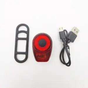 Huabo lampu belakang sepeda, cahaya led pit cob merah tahan air IP65 dapat diisi ulang USB berkendara