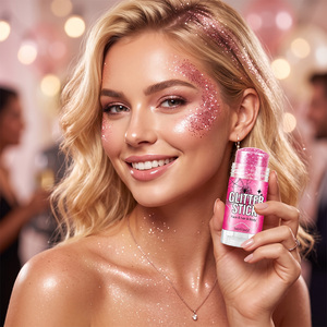 Stick de maquillage pailleté AMZ (rose) – Crée un <span class=keywords><strong>effet</strong></span> nacré scintillant pour les fêtes et le maquillage de scène - Product Image 1