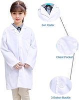 Blouse de laboratoire blanche pour chirurgien, médecin, scientifique, costume, logo personnalisé, respirante, blouse de laboratoire pour enfants