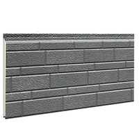 Panneau mural sandwich en métal ignifuge, isolation en mousse de polyuréthane PU contemporaine, revêtement extérieur décoratif, texture brique
