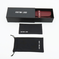 Pochette de lunettes de soleil en cuir de luxe sacs à lunettes boîte à lunettes étui à lunettes pour ensemble d'emballage de lunettes avec logo personnalisé