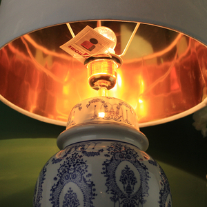 Trung Quốc màu xanh và trắng gốm bảng đèn cao cấp phong cách Handmade sơn cho phòng khách trang trí sứ phòng ngủ sang trọng - Product Image 4