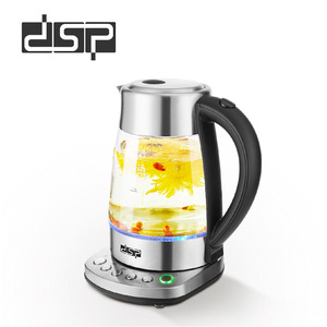 กาต้มน้ำไฟฟ้า Dsp Glass ขนาด 1.7 ลิตร ปิดอัตโนมัติ รักษาความร้อน ไร้สาย - Product Image 1
