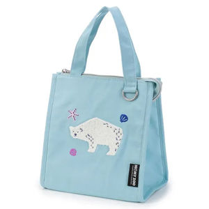 Bolsa de Almuerzo de Lona Impermeable, Plegable y Duradera, Material de Algodón, Ligera, con Cierre de Cremallera y Correa de Cadena - Product Image 3