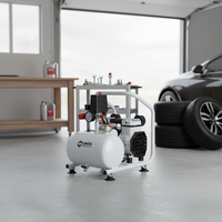 Compresseur d'air silencieux sans huile OWEN certifié CE TUV 1100W, portable, alimentation CA, pour usage industriel et domestique