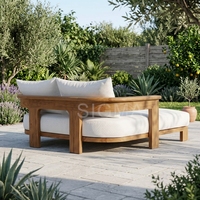 Ensemble de canapés modernes pour l'extérieur, chaise de loisirs, meubles de luxe en teck pour patio, balcon, jardin, imperméable et durable