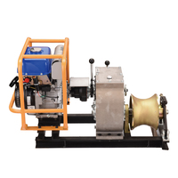 Portable palan de levage essence 3 tonnes alimenté moteur à essence puissance câble câble tirant treuil pour la pêche forestière