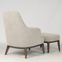 Fauteuil inclinable de salon au design italien, chaise d'hôtel, fauteuil individuel en mousse et tissu, fauteuil d'appoint moderne