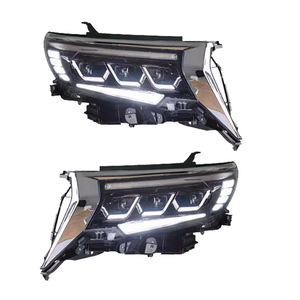 Conjunto de Faros Delanteros para Toyota Prado 2018, Triple Lente, Luces LED de Conducción Diurna Completas - Product Image 4