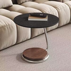 Tavolino da caffè <span class=keywords><strong>in</strong></span> <span class=keywords><strong>legno</strong></span> stile minimalista di lusso leggero, tavolino da tè rotondo retrò, tavolino da salotto popolare di alta qualità - Product Image 4