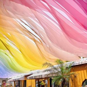 plafond extérieure en tulle brillant en tissu transparent épaissi de haute qualité pour décor de toile de fond d'événement - Product Image 4