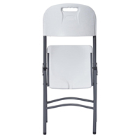 Chaises pliantes en plastique HDPE blanc, robustes, capacité de charge de 650 lb, empilables, portables, pour réunions, fêtes, location, événements