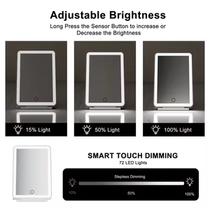 Dimmable Rechargeable Portable Voyage Ipad Forme Miroir de Courtoisie Capteur Tactile Batterie Personnalisée Maquillage Éclairé Miroir Led - Product Image 2