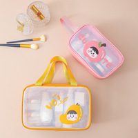 Trousse de Toilette Grande Capacité Personnalisée en PVC/PU avec Fermeture Éclair – Étui de Voyage Mignon pour Articles de Toilette et Maquillage