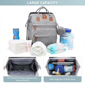 Sac à Dos à Langer Pliant Fonctionnel et Imperméable pour Bébé, Fourre-Tout pour Maman, avec Port USB, Vente en Gros - Product Image 6