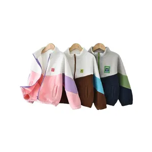 2024 बाल गोल गर्दन के कपड़ों के लिए तैयार किए गए ध्रुवीय बेड़े में युवा फसल स्वेटशर्ट कंबल हुडी पांडा बच्चे