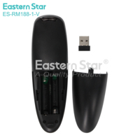Télécommande ES-RM188-1-V à prix d'usine pour Air Mouse G10s avec fonctions vocale et gyroscope, connexion USB