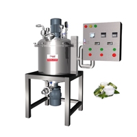 Cuve de Réaction Chauffée à Double Enveloppe et Mélangeur Émulsifiant Sous Vide pour Pâtes, Crèmes et Lotions, Capacités 50L et 100L, Facile à Utiliser