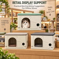 Maison pour chat en feutre moderne et personnalisée, type cube, pour l'intérieur, lit-caverne fermé pour chats et petits animaux, vente en gros OEM ODM