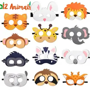 Custom Christmas halloween face mask cheap felt and elastic superhero masks party for kids