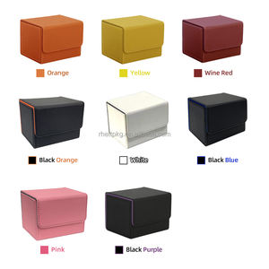 Boîte de jeu en cuir personnalisée pour cartes à collectionner TCG <span class=keywords><strong>MTG</strong></span> Yu-Gi-Oh, boîte de rangement carrée flexible en PU - Product Image 6