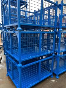 Stahldraht geflecht Palette Licht laden Stapelbarer <span class=keywords><strong>Container</strong></span> für Lager logistik Lagerung Transport box Fracht lager ausrüstung - Product Image 6