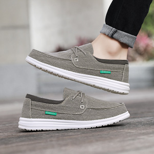 Baskets en toile rétro pour hommes, simples, à fermeture à lacets, résistantes à l'usure, légères, antidérapantes - Product Image 1