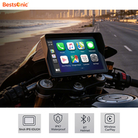 Bestsonic Pantalla Portátil para Motocicleta de 5 Pulgadas, Reproductor Multimedia para Auto, Pantalla Táctil para Moto, Bluetooth, GPS, Navegación, CarPlay Universal