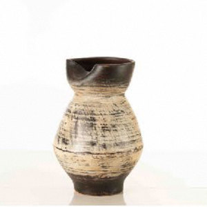 <b>Ceramic</b> <b>Vase</b> Irregular Shape Brown and Beige Glaze Hand Wash Only - Product Image 2