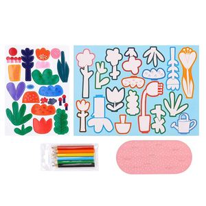 Kit mewarnai taman Puzzle beraroma Pop-out anak-anak, mainan aktivitas melukis buatan tangan seni untuk anak - Product Image 2