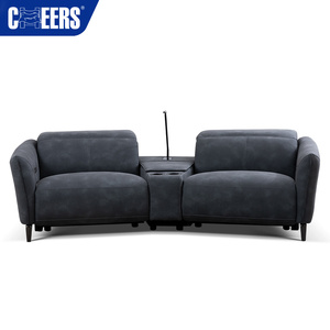MANWAH CHEERS Electric Modern Fabric 2-seater Sectional Recliner Sofa <strong>Furniture</strong> With <strong>LED</strong> <strong>Light</strong> and USB Port for Living Room - Product Image 4