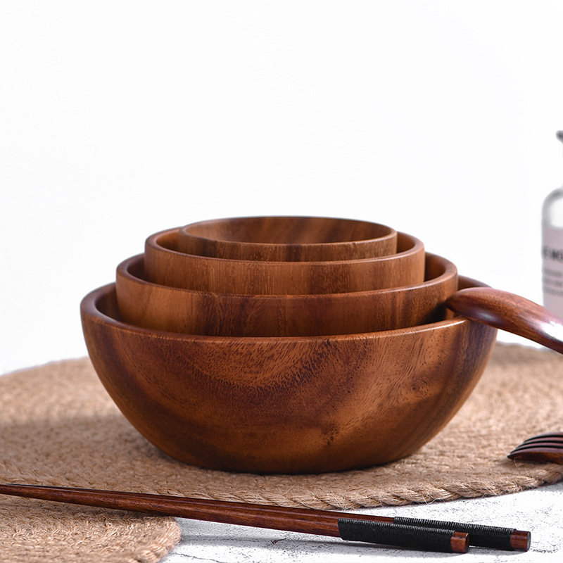 Cuenco de madera de acacia