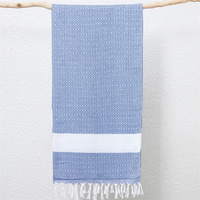 Serviettes de plage turques en coton surdimensionnées, grandes serviettes de plage personnalisées blanches 100% coton turc rayées avec des glands