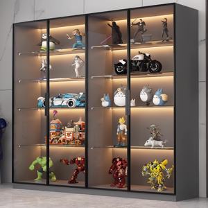 Mystery Box Vitrine Aufbewahrung Aluminiumprofil-Rahmen Glasvitrine Sammlerfiguren Sammlerschrank mit LED-Beleuchtung - Product Image 6