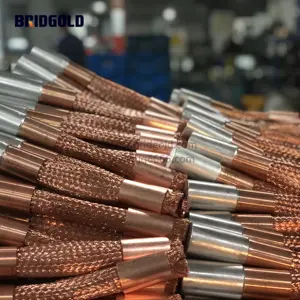 High Quality Copper Braid Flat Highly Qualified Busbar Copper Flexible Braided 120A Flat Copper Earth Braid Professional Quality