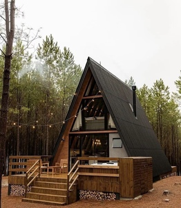Casas Modulares Prefabricadas de Acero Estilo <span class=keywords><strong>Boutique</strong></span>, Tipo Bungalow Triangular, de Bajo Costo y Entrega Mundial, para Hoteles y Hogares - Product Image 3