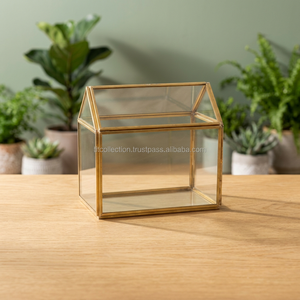 Terrario de cristal geométrico para plantas de interior, marco de metal, alta calidad - Product Image 3