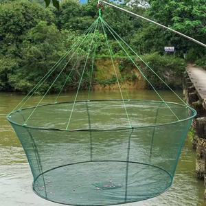 Filet de levage en nylon de maille de nylon de pêche circulaire pliable en plein air de calibre 200cm <span class=keywords><strong>pour</strong></span> attraper des crevettes de poisson d'autres espèces d'aquaculture - Product Image 6