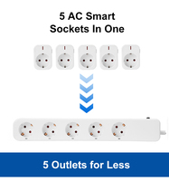 Meilleur prix blanc 5 voies prises télécommande multiprise murale prise multiprise pour maison résidentielle