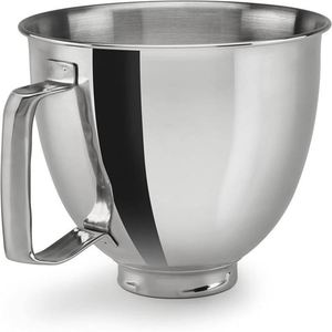 Bol mélangeur en acier inoxydable KitchenAid Kaishan Chef Machine K5THSBP pour 5QT avec poignée, fabriqué en Chine - Product Image 1