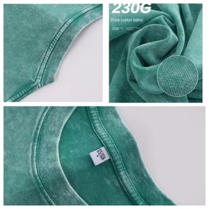 T-shirt da <span class=keywords><strong>uomo</strong></span> vintage stile streetwear, vestibilità ampia, 230g, 100% cotone, <span class=keywords><strong>mezza</strong></span> <span class=keywords><strong>manica</strong></span>, traspirante, anti-umidità, tinta unita, alta solidità del colore - Product Image 3