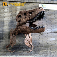Décoration murale style parc à dinosaures MY Dino, crâne de T-Rex en fibre de verre