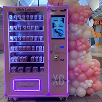 Distributeur automatique automatisé de beauté au détail avec le lecteur de cartes Distributeur automatique de cils Distributeur automatique de cosmétiques pour le centre commercial