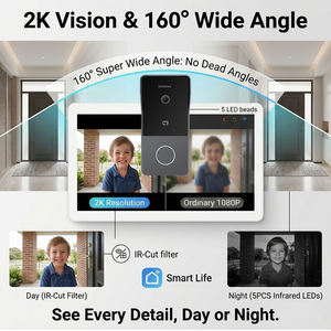 <span class=keywords><strong>Sonnette</strong></span> vidéo IP intelligente Hiwink 2K pour villa, en aluminium, étanche IP65 avec 7 écrans d'affichage - Product Image 6