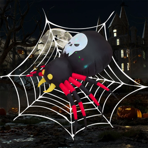 Logo Gonfiabile per Decorazioni Halloween da Esterno, Ragno Nero Arrampicatore Personalizzabile, Facile da Installare, Accessorio per Allestimento Scenografico - Product Image 3