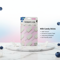 Sucette dure au lait riche en calcium - Goût lait - Collation saine et halal pour enfants